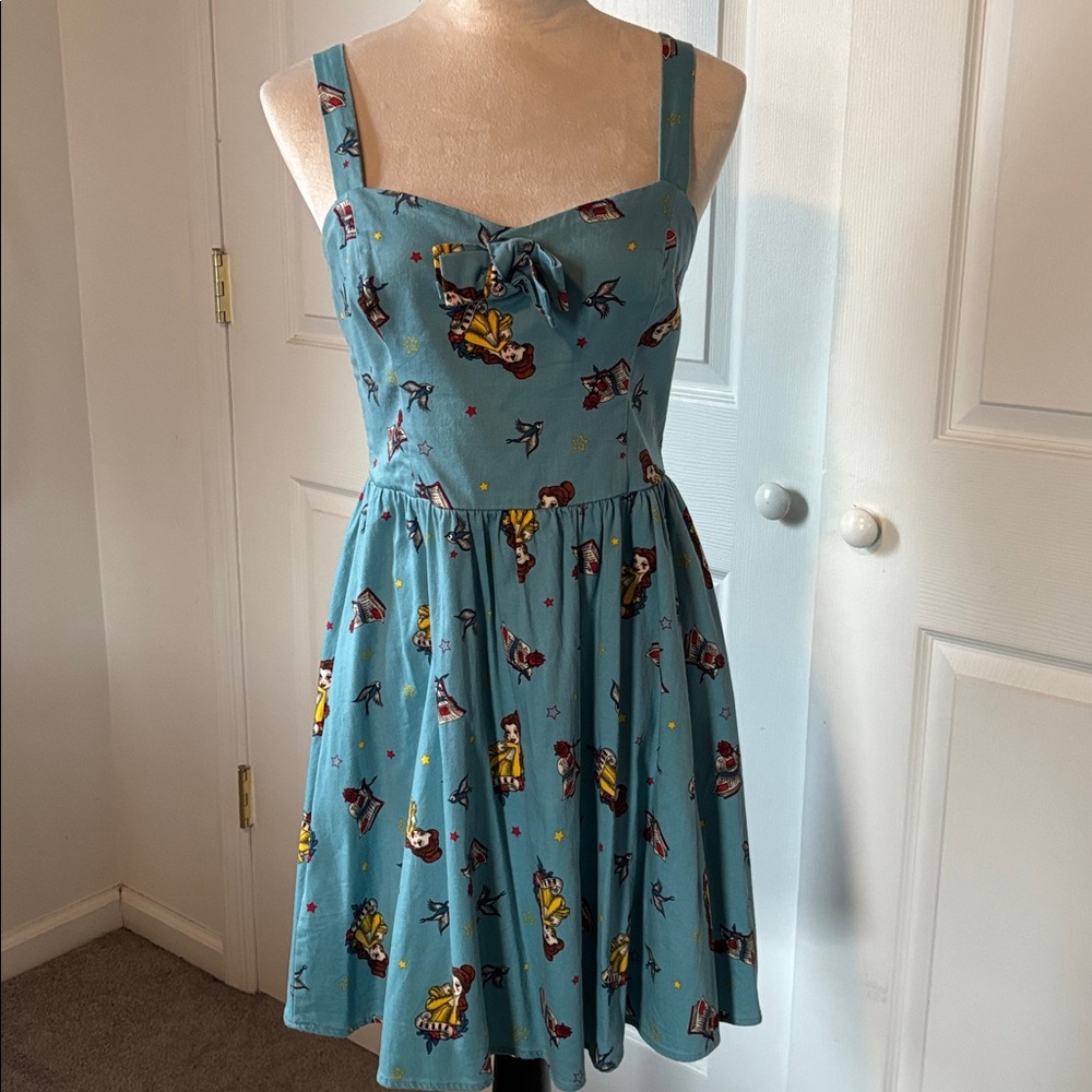 Disney Light Blue Belle Dress with Character Design